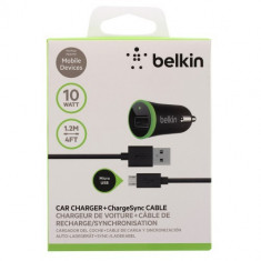 Belkin incarcator auto F8M668bt04 2.1A cu cablu micro USB foto