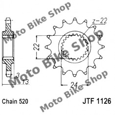 MBS Pinion fata Z16 520 Aprilia Pegaso 650, Cod Produs: 7263130MA foto