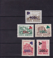 ROMANIA 1998 LP 1454 HOTELURI SI CABANE (UZUALE) 91 SUPRATIPAR TRIFOI MNH foto