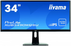 Monitor LED Iiyama ProLite XUB3490WQSU-B1, 34 inch, 21:9, 5 ms, negru foto