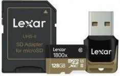 Card memorie Lexar LSDMI64GCRBEU1800R, Micro-SD, 64GB, Lexar 1800x foto