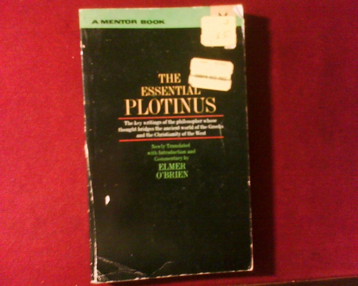 Elmer O&#039;Brien The essential Plotinus