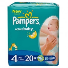 PAMPERS Scutece Active Baby 4 Maxi Regular Pack 20 buc foto