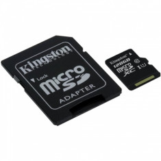 Card de memorie Kingston Micro SD 128 GB Clasa 10 UHS-I Adaptor SD foto