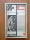 w1 Johann Wolfgang Goethe - Anii de drumetie ai lui Wilhelm Meister