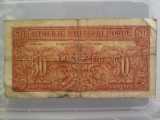 50 Groschen 1944 Austria bancnota ocupatie militara Germania WW2