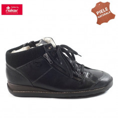 Ghete dama piele naturala RIEKER 44241-00 negru (Marime: 37) foto