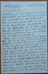 Scrisoare in germana a lui George Oprescu despre arta , 1942 foto
