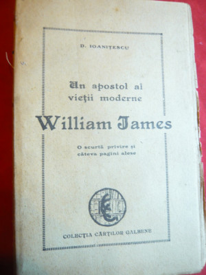 D.Ioanitescu -Un Apostol al vietii moderne -W.James 1919 Colectia Cartilor galbe foto