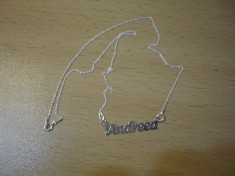 Lantisor argint 925 cu nume &amp;#039;&amp;#039;Andreea&amp;#039;&amp;#039; foto