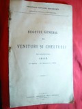 Primaria Comunei Bucuresti -Bugetul General de venituri si cheltuieli -1923