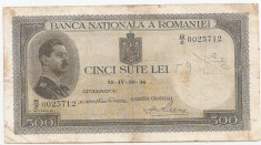 ROMANIA 500 LEI 1936 U foto