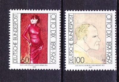 GERMANIA 1991 &amp;ndash; PICTURA FEMEI, serie nestampilata B11 foto