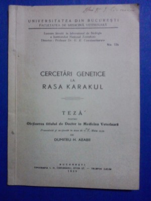 Cercetari genetice la rasa Karakul 1939 / R3P2S foto