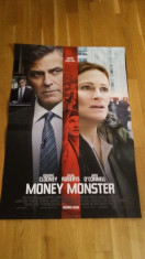 Afis / poster cinema Money monster original folosit / by WADDER foto
