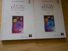 JEAN BEAUFRET--LECTII DE FILOSOFIE - 2 VOL. foto