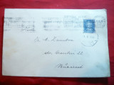 Plic circulat cu 25 pf Goethe -Germania cu stamp. reclama Leipzig 1930