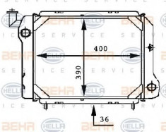 Radiator, racire motor RENAULT ALLIANCE 1.4 - BEHR HELLA SERVICE 8MK 376 716-201 foto