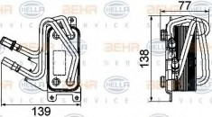 Radiator ulei, ulei motor BMW 7 limuzina 760 i,Li - BEHR HELLA SERVICE 8MO 376 747-101 foto