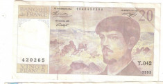 Bancnota 20 francs 1993 - Franta foto