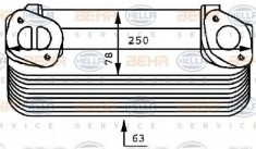 Radiator ulei, ulei motor MERCEDES-BENZ NG 1633,1633 L - BEHR HELLA SERVICE 8MO 376 725-031 foto