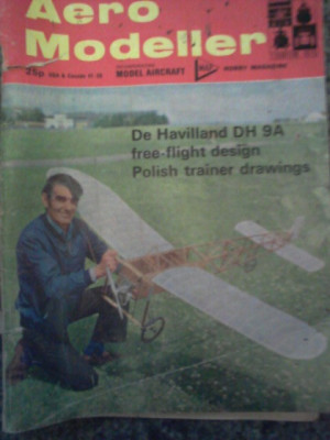 Aero Modeller ian. 1975 revista in lb.eng. De Havilland DH 9A free-flight design foto