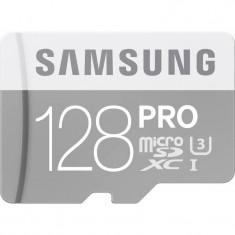 Card Samsung microSDXC PRO 128GB Clasa 10 UHS-I U3 cu adaptor SD foto