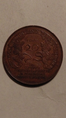 MONEDA 20 CENT 1906 EXPOZITIA DE LA MILANO foto