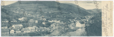 3469 - ORAVITA, Caras-Severin, Panorama - Double old postcard - used - 1914 foto