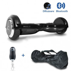 Scuter electric Wheel-E, hoverboard cu telecomanda, bluetooth si difuzoare foto
