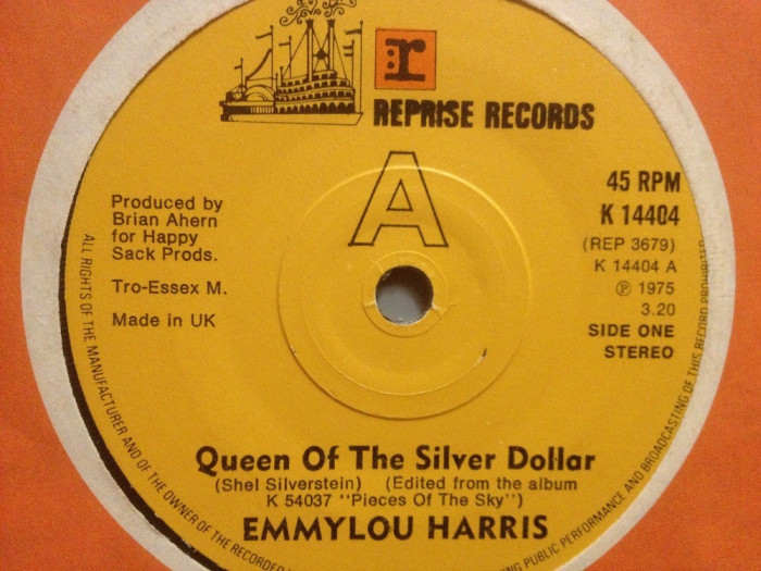 EMMYLOU HARRIS - IF I COULD ONLY...(1975/Reprise/UK) - VINIL/&quot;7 Single/Impecabil
