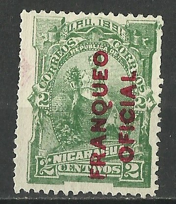 VARIETATE NICARAGUA-- VARIETATE LA SUPRATIPAR-- UPU 1891