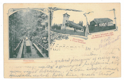 3475 - FRASIN, pe raul Tisa, Maramures, Litho - old postcard - used - 1901 foto