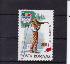 ROMANIA 2001 , LP 1566 , ALBERTVILLE 92 SUPRATIPAR SANIUTA MNH foto