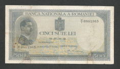 ROMANIA 500 LEI 30 aprilie 1936 [1] starea din imagine foto