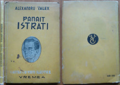 Alexandru Talex , Panait Istrati , 1944 , editia 1 cu autograf catre I. Berg foto