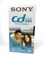 CASETA VIDEO VHS SIGILATA SONY 240min. / 4 HOURS , TRANSPORT GRATUIT !!! foto