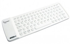 Tastatura Gembird KB-BTF1-W-US Flexibila, Bluetooth, alba foto