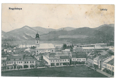3476 - BAIA-MARE, Panorama - old postcard - used - 1915 foto