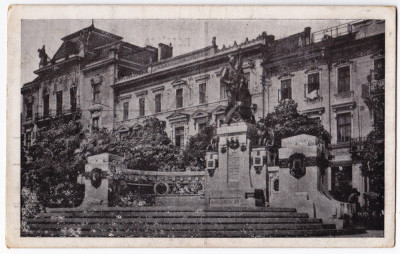 Cernauti carte postala cenzurata 1943 Monumentul Unirii foto