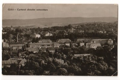 CPI (B7331) CARTE POSTALA - CLUJ. CARTIERUL CLINICILOR UNIVERSITARE, RPR, 1963 foto