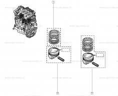 Piston cu biela Renault Megane II Scenic II Kangoo Clio II Laguna II Modus 1.6 16v benzina 7701476930 foto