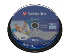 BLU-RAY DISC PRINTABIL VERBATIM 6X CAKE 10 43804 foto