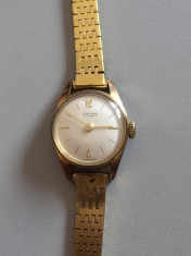 JUNGHANS CEAS MECANIC VINTAGE PLACAT CU AUR foto