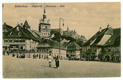 2632 - SIGHISOARA, Mures, Market - old postcard - unused foto