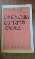 8919 GEORG LUKACS - ONTOLOGIA EXISTENTEI SOCIALE VOL. 1 foto