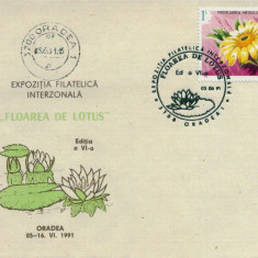 EXPOZITIA FILATELICA INTERZONALA "FLOAREA DE LOTUS" EDITIA A VI A ORADEA 1991