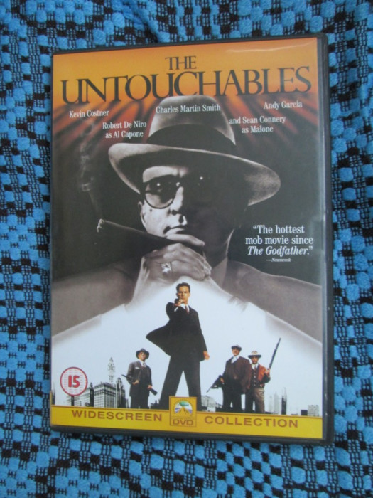THE UNTOUCHABLES (1 DVD ORIGINAL cu KEVIN COSTNER, ROBERT DE NIRO, SEAN CONNERY)