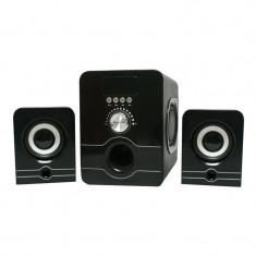 OMEGA SPEAKERS 2.1 OG-21U SD/USB READER BLACK 2x3W + 5W SUBWOOFER [42769] foto