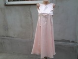Rochie de Seara Roz Pal XS/34 Satin Rochie Dama Ocazie Speciala Jupon Import Germania